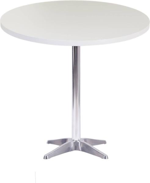 Imagem de Mesa Nebraska 70 cm Tampo Branco Redondo Base em Aluminio - 28780