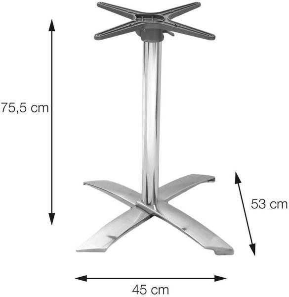 Imagem de Mesa Nevada 70 cm Tampo Branco Redondo Base Aluminio - 38519