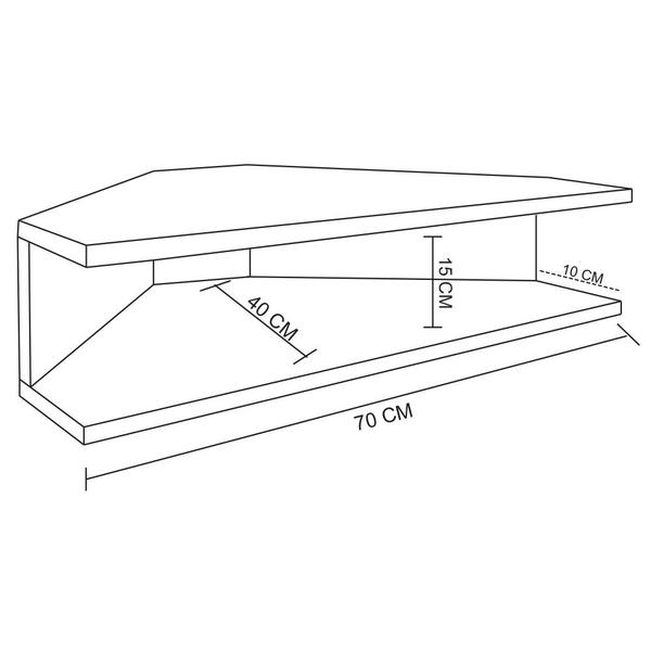 Imagem de Mesa Notebook Suspensa Canto Preto Em Mdf F031