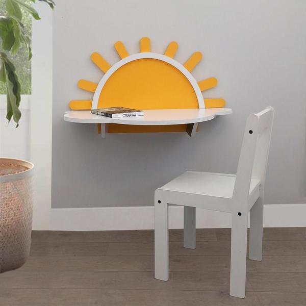 Imagem de Mesa Nuvem 1 Cadeira Infantil Sol Branco