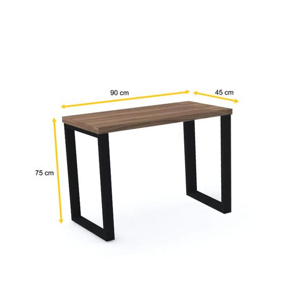 Imagem de Mesa p/ escritório 90x45 pandin pe40tub - walnut