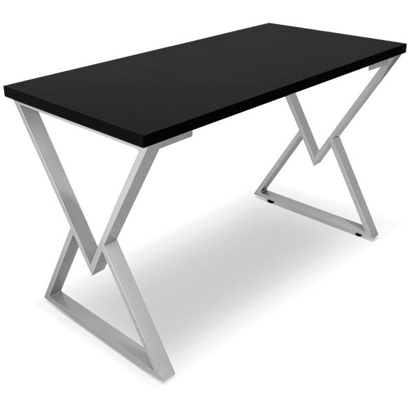 Imagem de Mesa P/ Escritório Jantar Gamer Daloa 1,00x0,60 Em Aço Tampo Em Madeira 