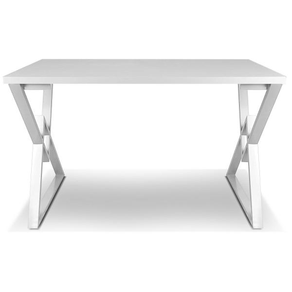 Imagem de Mesa P/ Escritório Jantar Gamer Ouro 1,00x0,60 Em Aço Tampo Em Madeira 