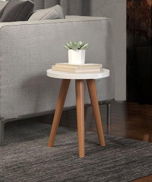 Imagem de Mesa Para Apoiar Vaso De Planta Para Sala Off White Pequena