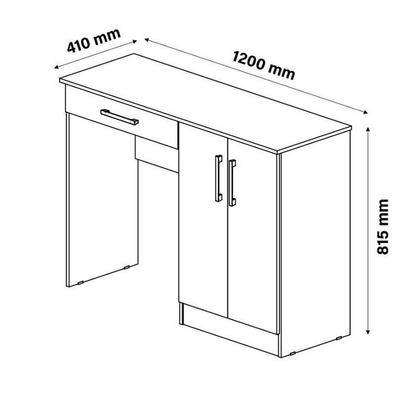 Imagem de Mesa para Computador com 2 Portas 1 Gaveta Space Patrimar