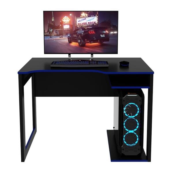 Imagem de Mesa Para Computador Gamer ME4161 Preto Azul Tecno Mobili