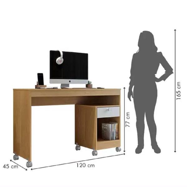 Imagem de Mesa Para Computador Giga 120cm Valdemoveis Cinamomo/offwhi