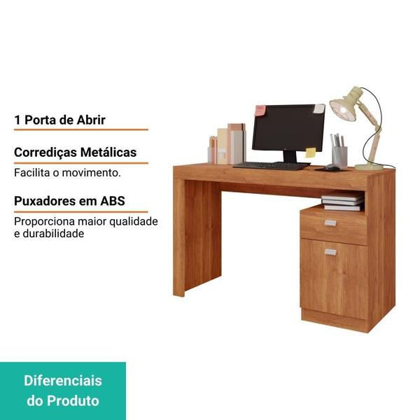 Imagem de Mesa para Computador Multiuso 1 Gaveta e 1 Porta Melissa Permobili Cinamomo