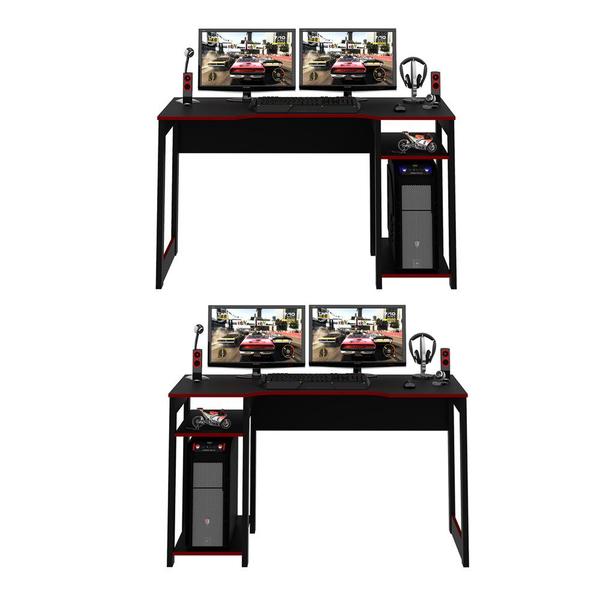 Imagem de Mesa Para Computador Notebook Gamer ME4152 Preto/Vermelho - Tecno Mobili