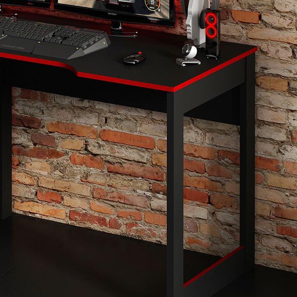 Imagem de Mesa Para Computador Notebook Gamer ME4152 Preto/Vermelho - Tecno Mobili