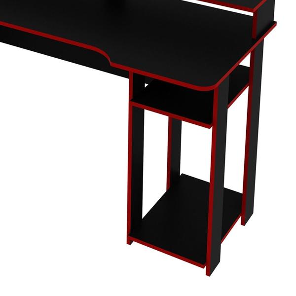 Imagem de Mesa Para Computador Notebook Gamer ME4153 Preto/Vermelho - Tecno Mobili