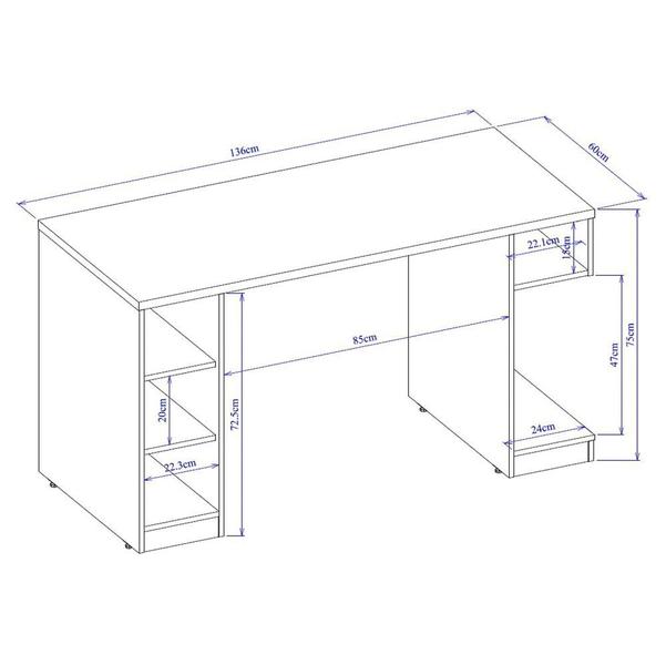 Imagem de Mesa Para Computador Notebook Gamer Pro Preto/Vermelho - Fit Mobel