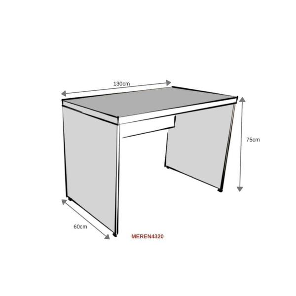 Imagem de Mesa para Escritório 130cmx60cm 40mm Bramov Móveis