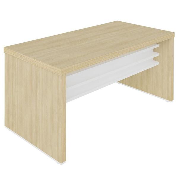 Imagem de Mesa Para Escritório 160cm E Gaveteiro Com Rodízios Corp A06 Carvalho-branco - Mpozenato