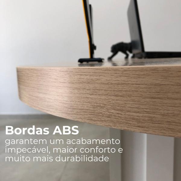 Imagem de Mesa Para Escritório 200cm Curvas Orgânicas Tampo Tamburato Diretor