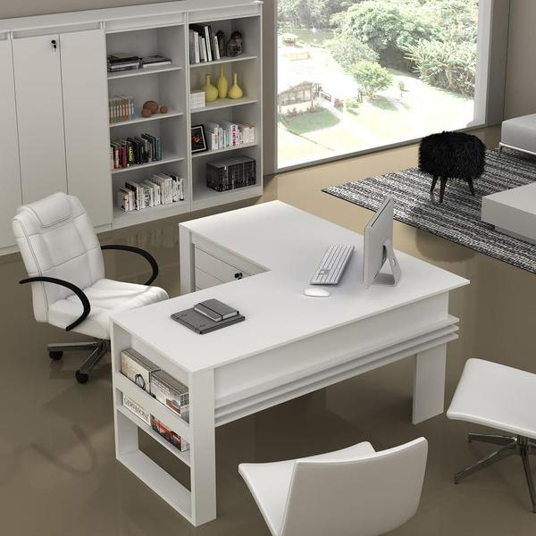 Imagem de Mesa para Escritório Angular ME4145 Branco Tecnomobili