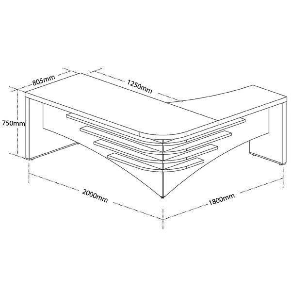 Imagem de Mesa para Escritório Diretor em L Tamburato e Elegante