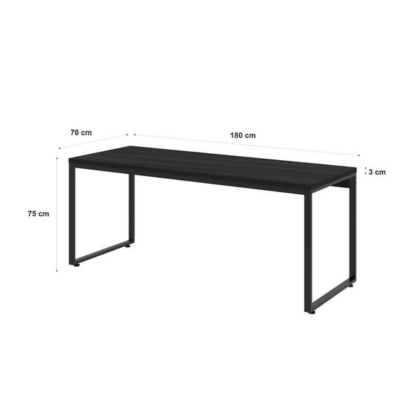 Imagem de Mesa para Escritório Diretor Estilo Industrial 1,80m Kuadra