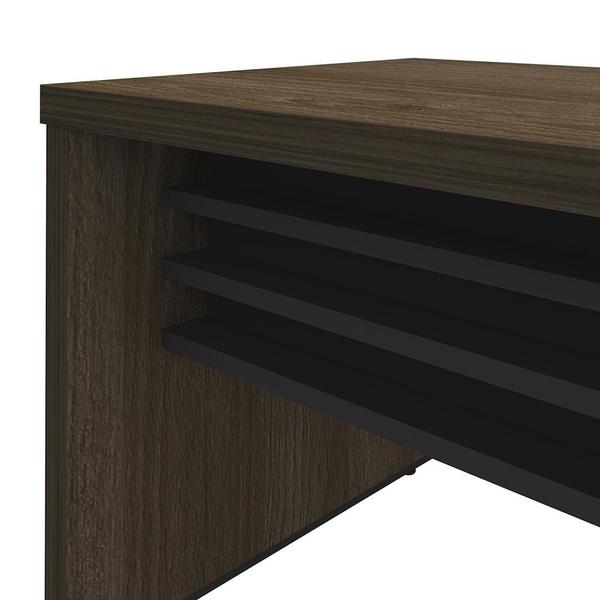 Imagem de Mesa Para Escritório E Home Office Atria Executiva 158 Cm A02 Castanho Preto - Lyam Decor