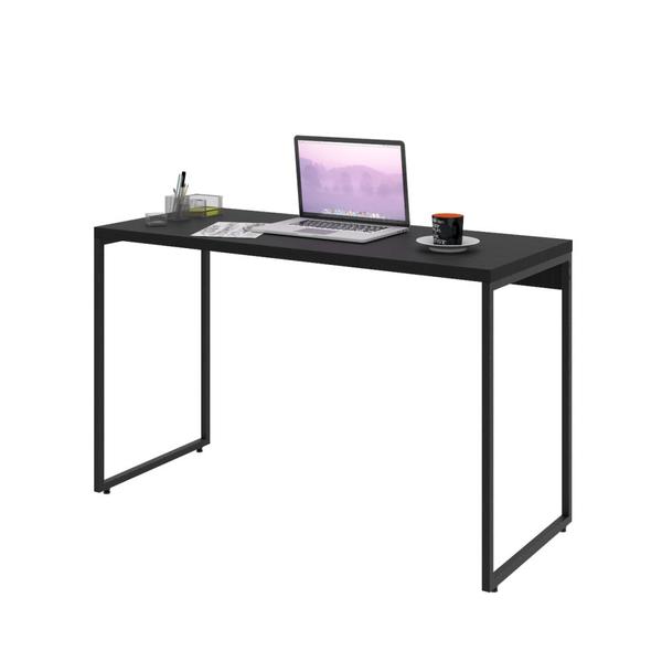 Imagem de Mesa Para Escritório e Home Office Industrial Aspen 120 cm C01 Onix - Lyam Decor