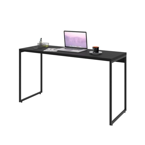 Imagem de Mesa Para Escritório e Home Office Industrial Aspen 135 cm C01 Onix - Lyam Decor