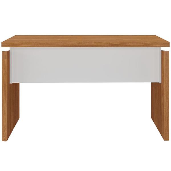 Imagem de Mesa Para Escritório Home Office 125cm Unik A02 Freijó Branco - Lyam Decor