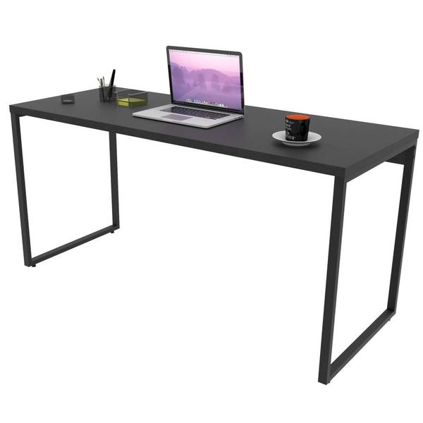 Imagem de Mesa Para Escritório Home Office Estilo Industrial Form C01 150 cm Preto Onix - Lyam Decor