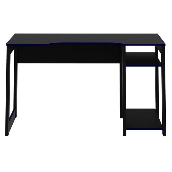 Imagem de Mesa para Escritório Home Office Gamer ME4152 MDP Preto/Azul G69 - Gran Belo