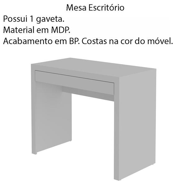 Imagem de Mesa para Escritório Home Office ME4107 MDP Branco G69 - Gran Belo