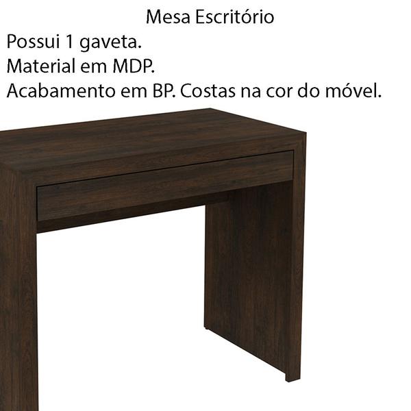 Imagem de Mesa para Escritório Home Office ME4107 MDP Rustico G69 - Gran Belo