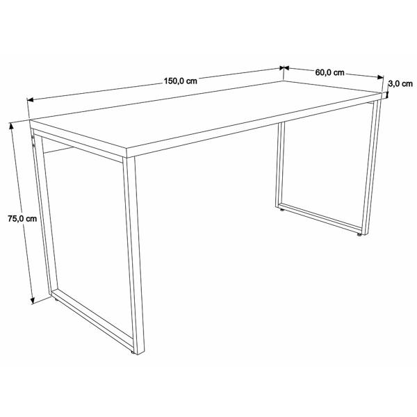 Imagem de Mesa para Escritório Kuadra ônix 139 - Compace