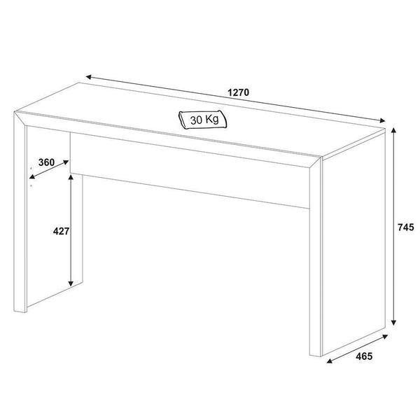 Imagem de Mesa para Escritório ME4135 Nogal - Tecno Mobili