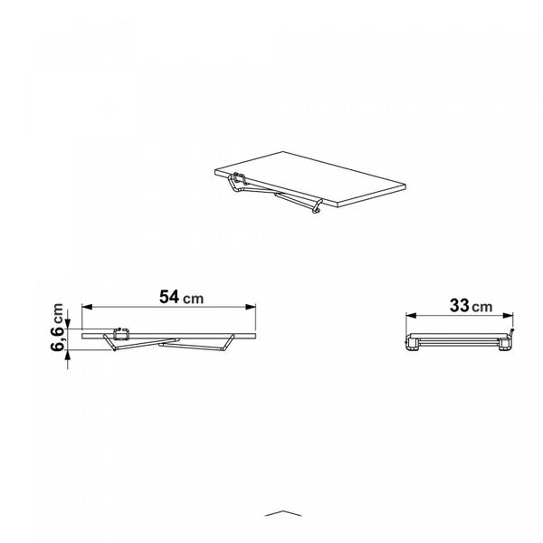 Imagem de Mesa para Notebook 54x30cm Dobrável com Suporte de Smartphone