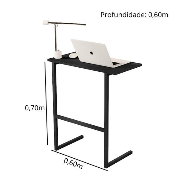 Imagem de Mesa Para Notebook Home Office Com Pés de Ferro Movelove