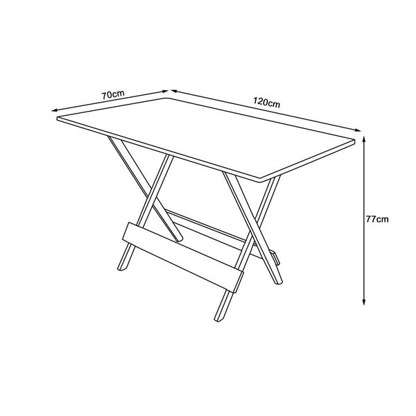 Imagem de Mesa para Pizzaria Dobravel de Madeira 1,20x70 - Natural