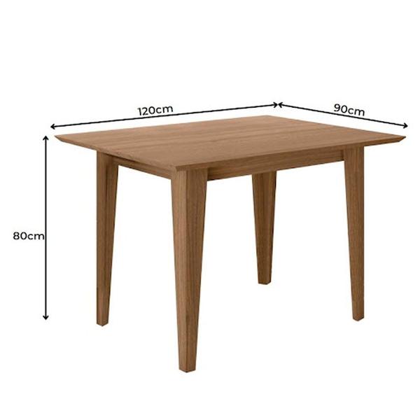 Imagem de Mesa para Sala de Jantar 120cm Retangular Tampo Chanfrado Kate Poliman