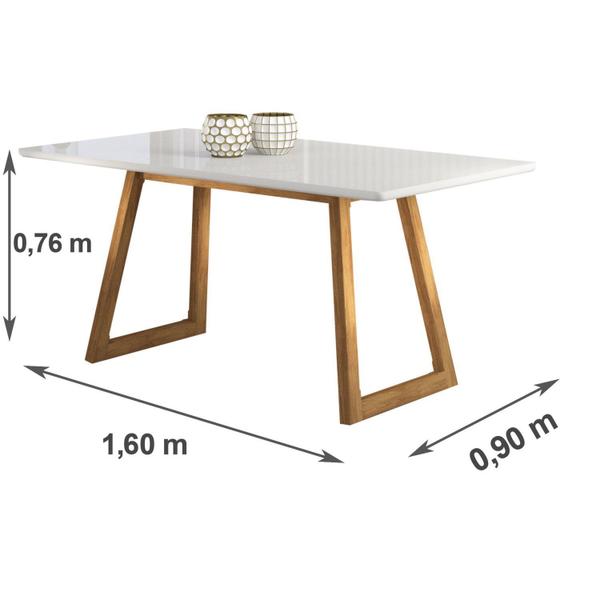 Imagem de Mesa para Sala de Jantar Ametista 160x90cm Tradição Móveis