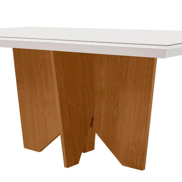 Imagem de Mesa para Sala de Jantar Evora 180cm Em MDF e Vidro