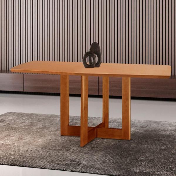 Imagem de Mesa Para Sala De Jantar Patros 120cm Moderna Mobilia Cinamomo Imbuia