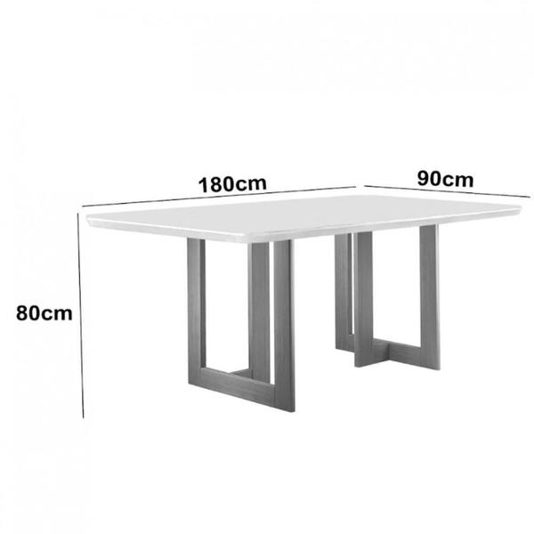 Imagem de Mesa Para Sala De Jantar Patros 180cm Moderna Mobília Cinamomo Imbuia