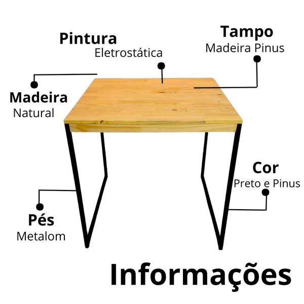 Imagem de Mesa Para Sala De Jantar Quadrada  4 Lugares Moderna E Sofisticada