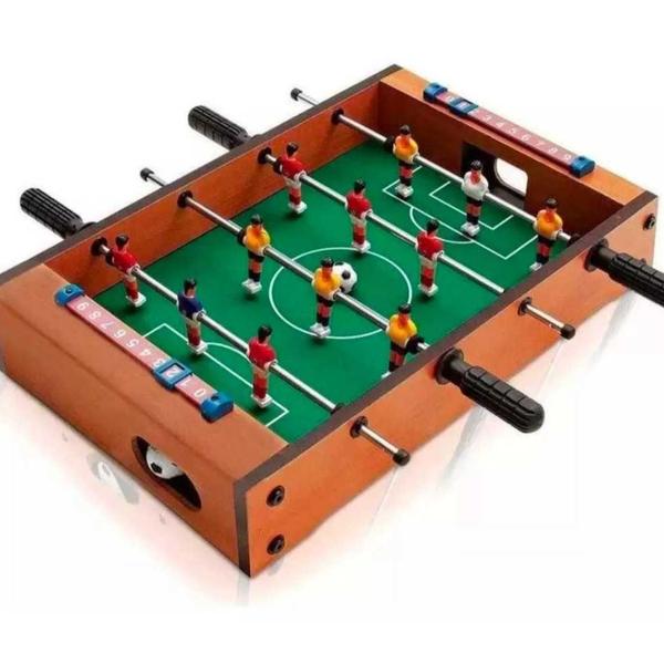 Imagem de Mesa Pebolim Brinquedo Totó Infantil Mini Jogo De Futebol Cor da mesa de pebolim