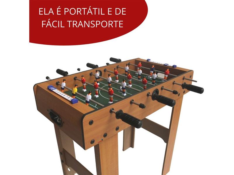 Imagem de Mesa Pebolim Totó Importway Com Pés Média 64cm