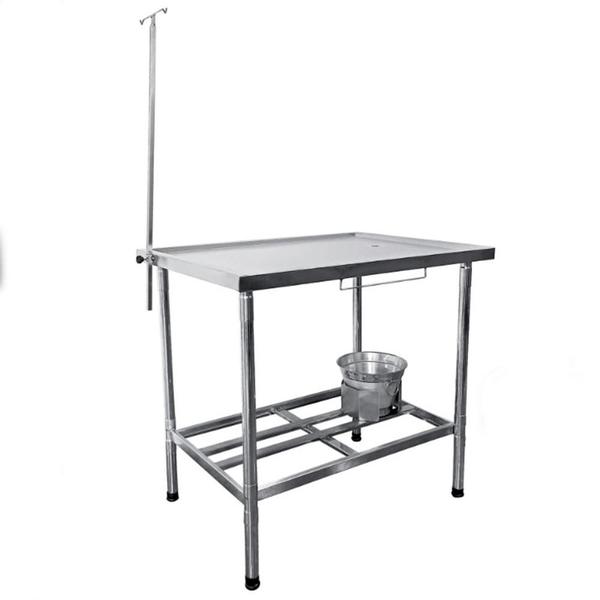 Imagem de Mesa Pet Total Inox Desmontável Mod. 7194 - Com Dreno e Grade Pingadeira 1,50 x 070 Aço Inox 430 Suporta até 70 kg - Imeca