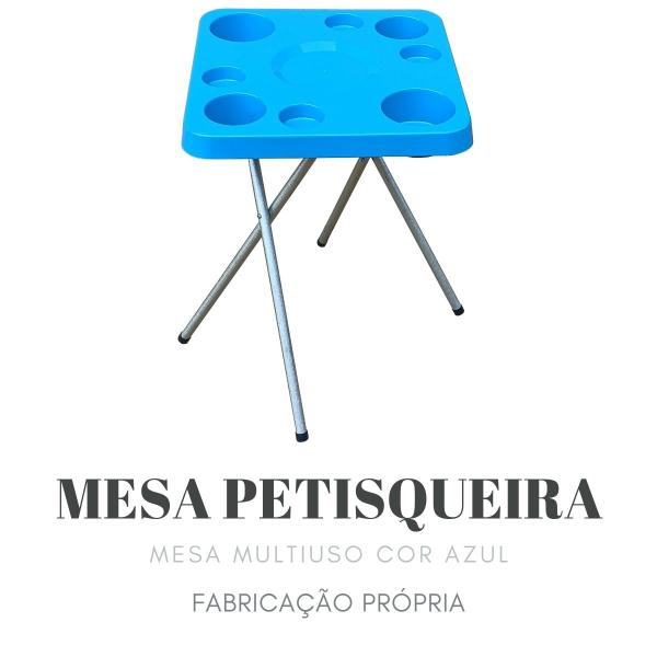 Imagem de Mesa Petisqueira Desmontável/Dobrável Azul Elegante Plus