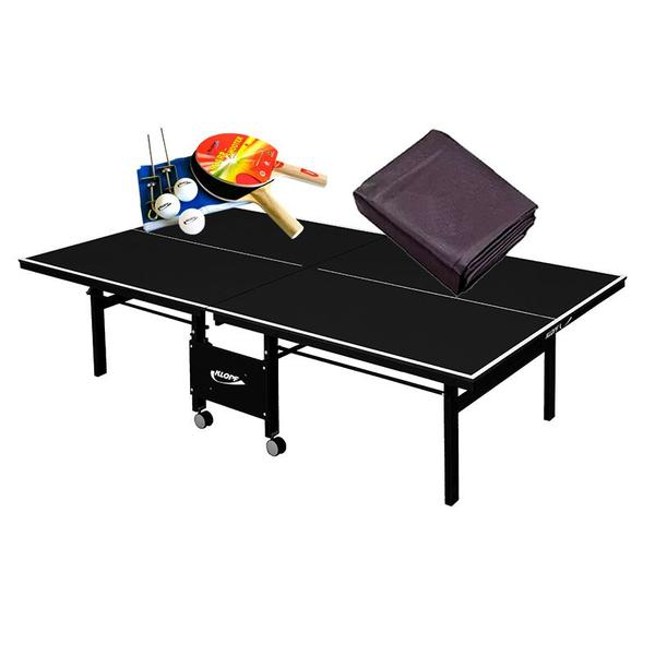MESA PING PONG 1084 PRETA KLOPF + KIT Completo 5030 + Capa Imagem de MESA PING PONG 1084 PRETA KLOPF + KIT Completo 5030 + Capa