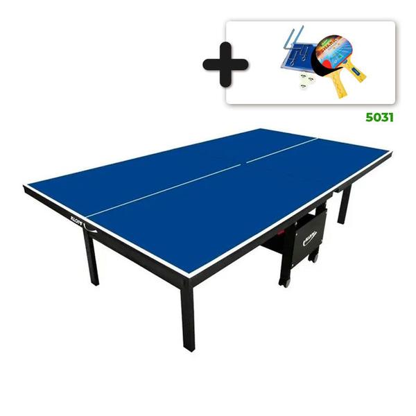 Imagem de MESA PING PONG C/ Rodinhas MDF 18mm 1084 KLOPF + KIT COMPLETO 5031