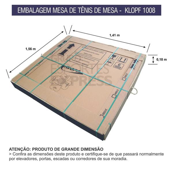 Mesa Ping Pong Oficial Dobrável MDF 25mm Klopf Cód 1008 Mesa de