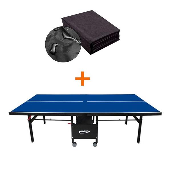 Imagem de MESA PING PONG RODINHAS ARTICULADAS MDF 18mm - KLOPF 1084 + Capa p/ Mesa Fechada