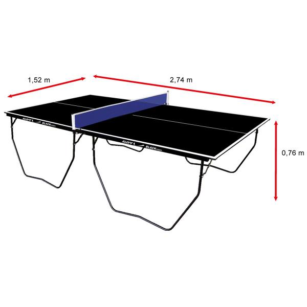 Imagem de  Mesa Ping Pong / Tenis De Mesa Oficial 15mm MDP Klopf 1087 Preta pés de ferro